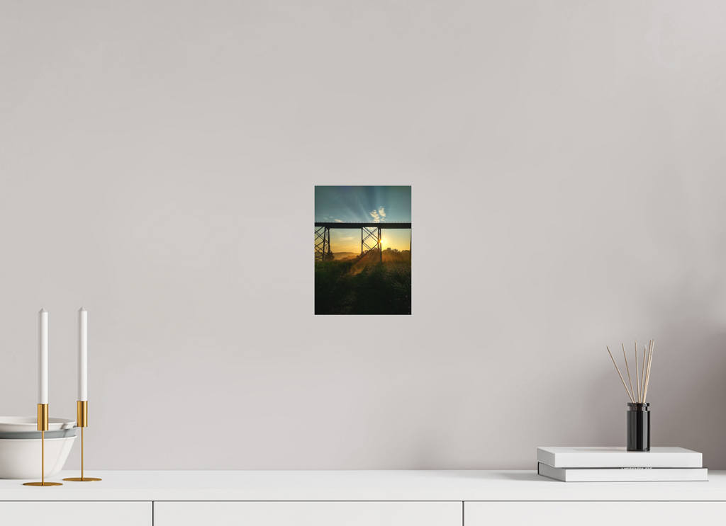6 x 8″, Matte photo print - no frame, no border Sunrise through Moodna Viaduct